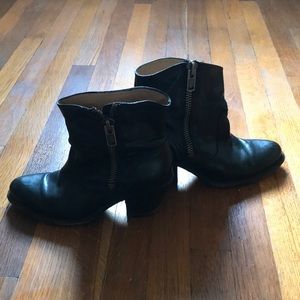 Black leather Frye Boots